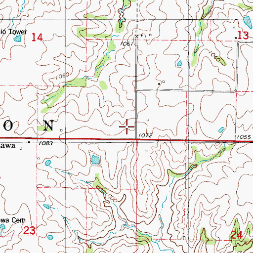 Topographic Map of Ottawa School, IA