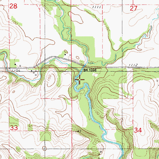 Topographic Map of Otter Creek, IA
