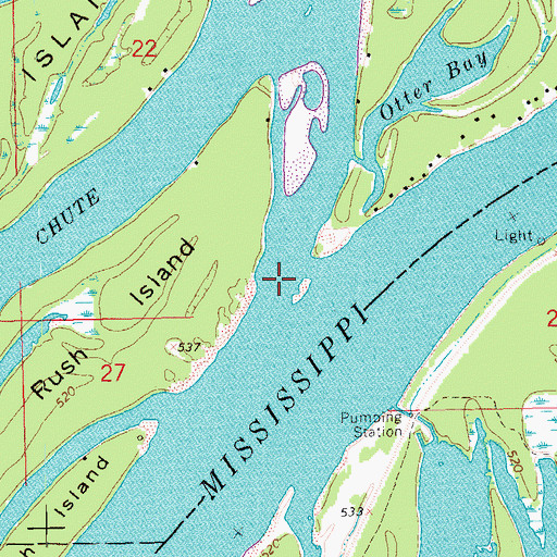Topographic Map of Otter Slough, IA