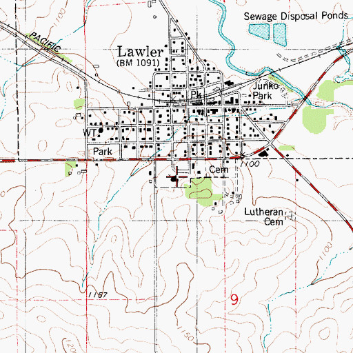 Topographic Map of Our Lady of Mount Carmel Church, IA