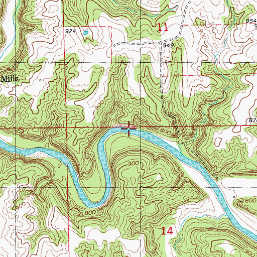 Topographic Map of Oxbow, IA