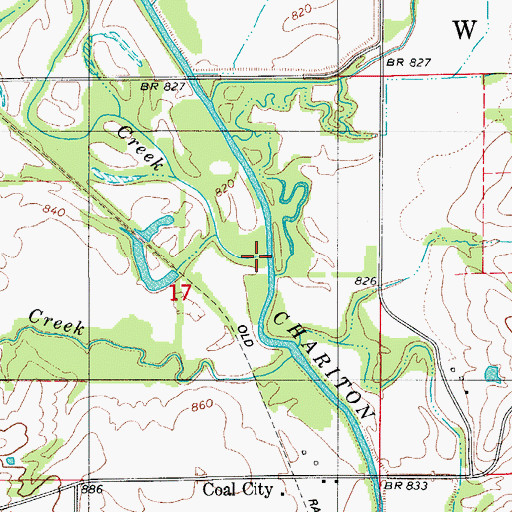 Topographic Map of Packard Creek, IA