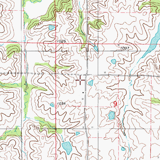 Topographic Map of Palestine School, IA
