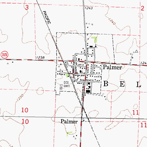 Topographic Map of Palmer, IA