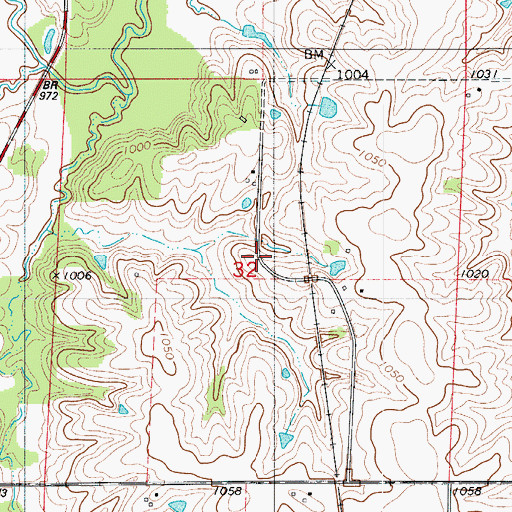 Topographic Map of Palmer School, IA