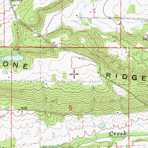 Topographic Map of Backbone Ridge, AR
