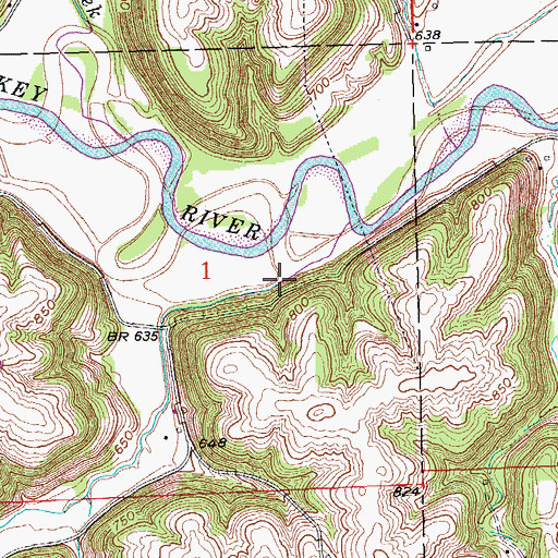 Topographic Map of Peck Creek, IA