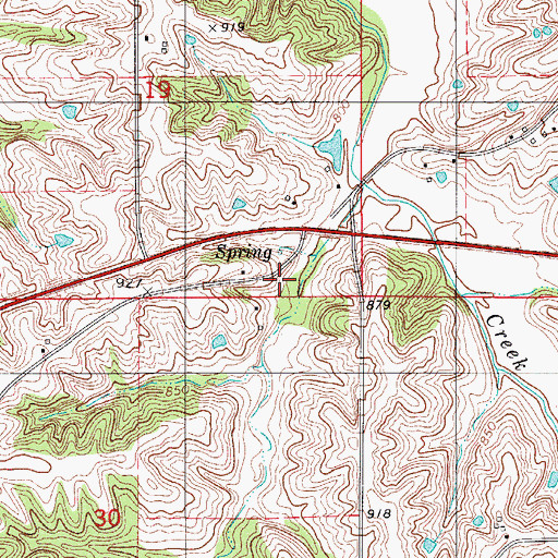 Topographic Map of Pharis School, IA