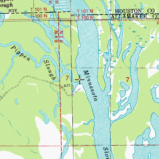 Topographic Map of Pigpen Slough, IA