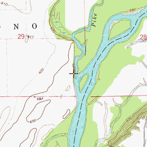 Topographic Map of Pike Creek, IA