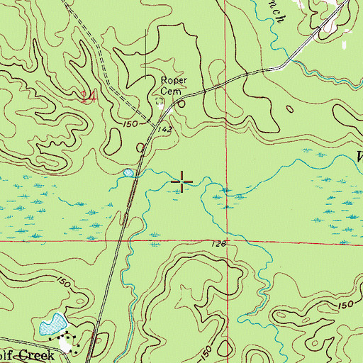 Topographic Map of Bailey Creek, AR