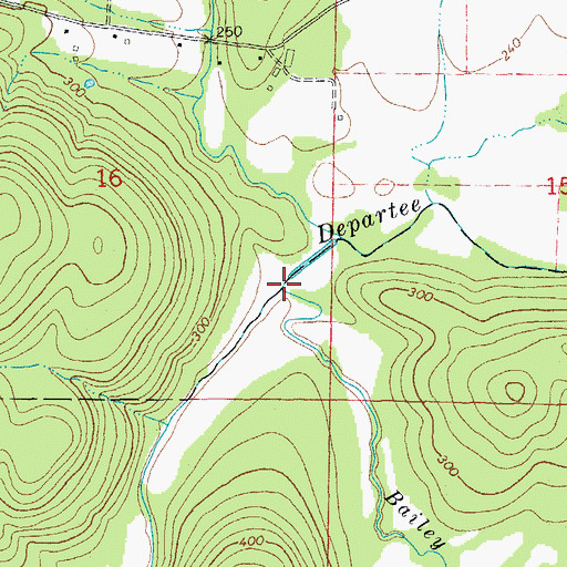 Topographic Map of Bailey Creek, AR