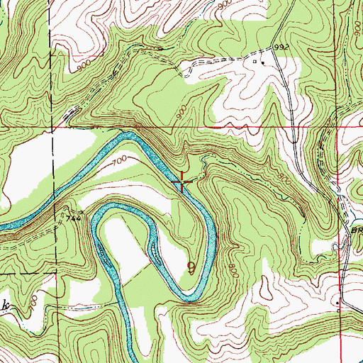 Topographic Map of Pine Hollow, IA