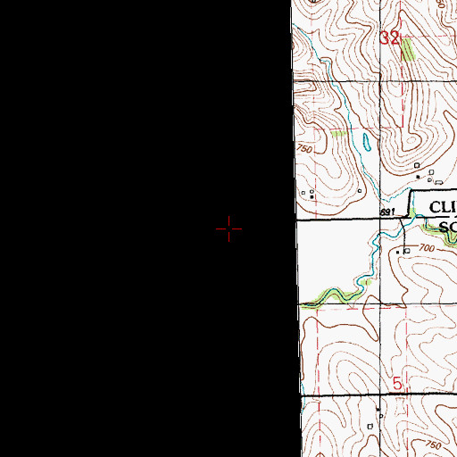 Topographic Map of Pioneer Cemetery, IA