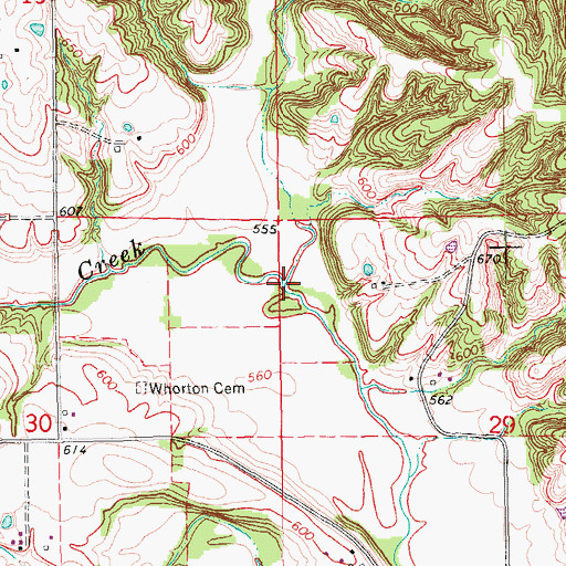 Topographic Map of Pitman Creek, IA