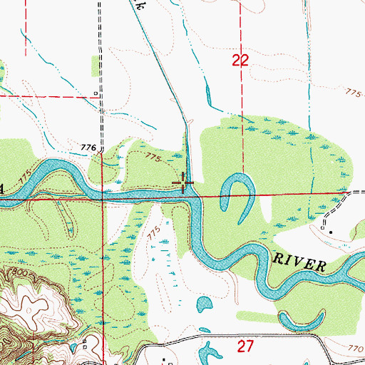 Topographic Map of Plague Mine Creek, IA