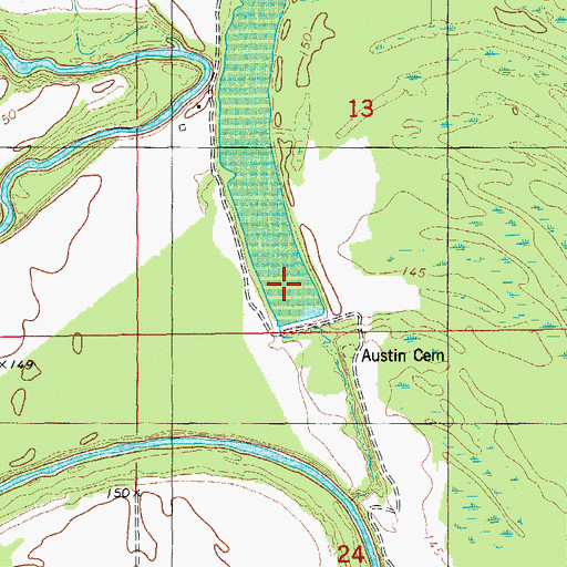 Topographic Map of Bailey School, AR