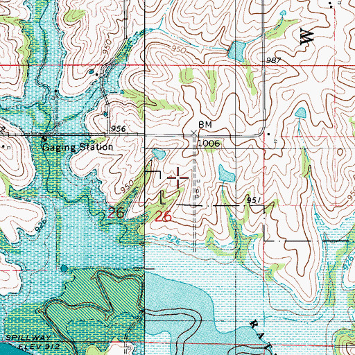Topographic Map of Pleasant Grove School, IA