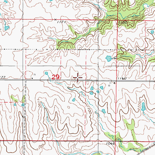 Topographic Map of Pleasant Ridge School, IA