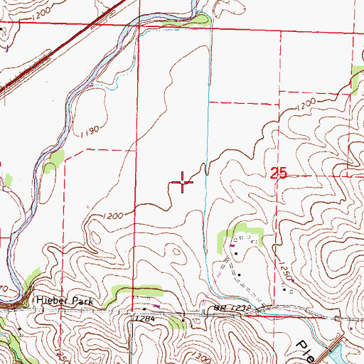 Topographic Map of Pleasant Valley, IA