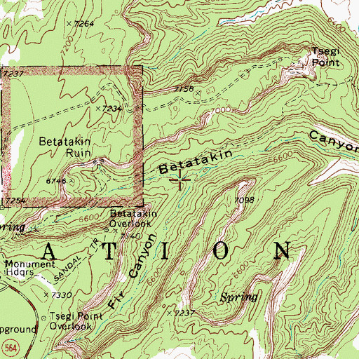Topographic Map of Fir Canyon, AZ