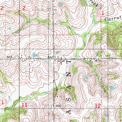 Topographic Map of Pleasant Valley School, IA