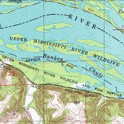 Topographic Map of Plum Creek, IA