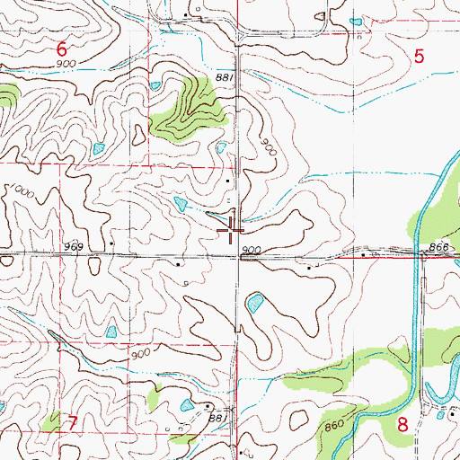 Topographic Map of Plymton School, IA