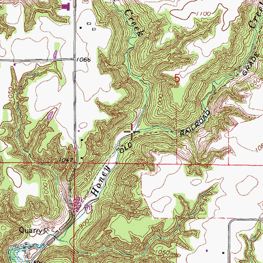 Topographic Map of Polecat Creek, IA