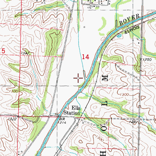 Topographic Map of Porter Creek, IA