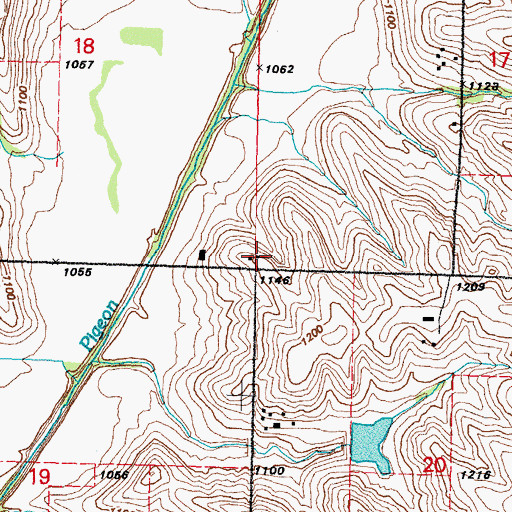 Topographic Map of Porter School, IA
