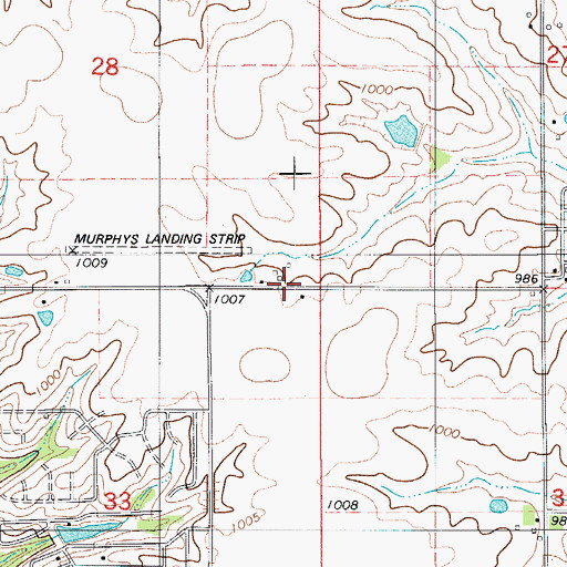 Topographic Map of Prairie Center School, IA