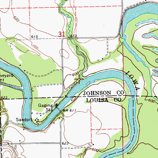 Topographic Map of Prairie Creek, IA