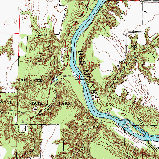 Topographic Map of Prairie Creek, IA