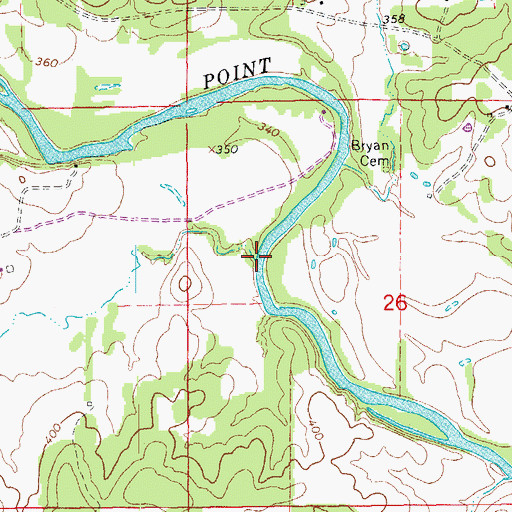 Topographic Map of Bakers Creek, AR