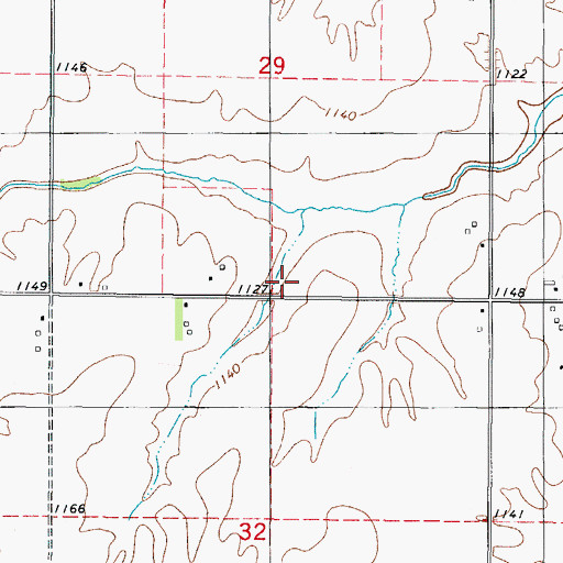 Topographic Map of Prairie Flower School, IA