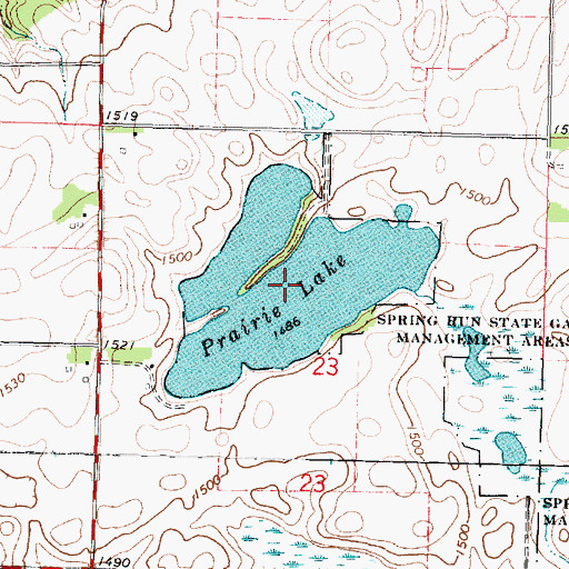 Topographic Map of Prairie Lake, IA