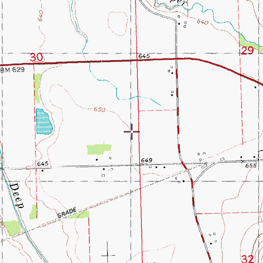 Topographic Map of Preston, IA