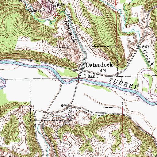 Topographic Map of Price Branch, IA