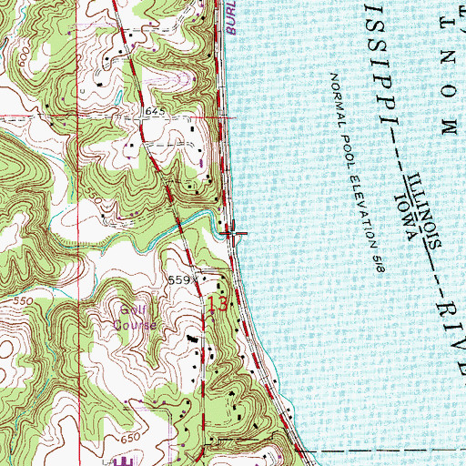 Topographic Map of Prices Creek, IA