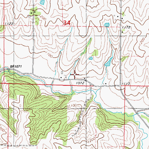 Topographic Map of Primitive Church, IA