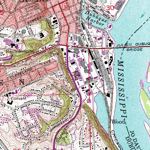 Topographic Map of Rafferty Field, IA
