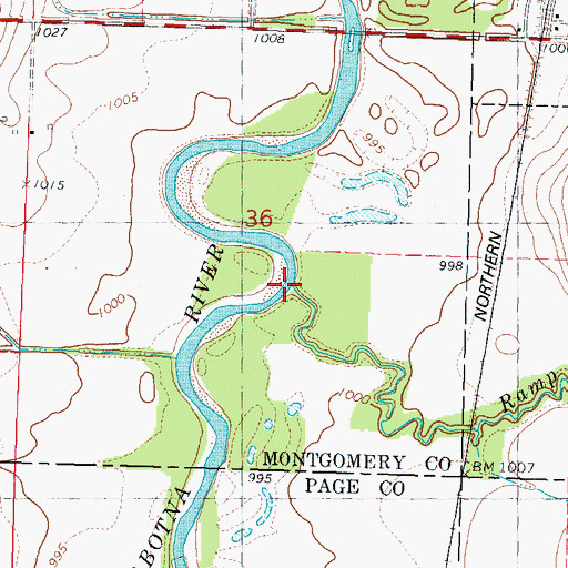 Topographic Map of Ramp Creek, IA