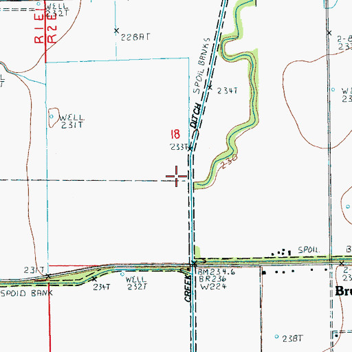 Topographic Map of Bale Brown Branch, AR