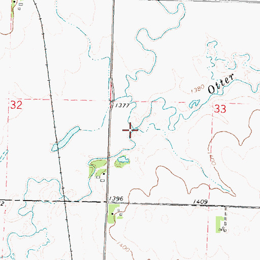 Topographic Map of Rat Creek, IA