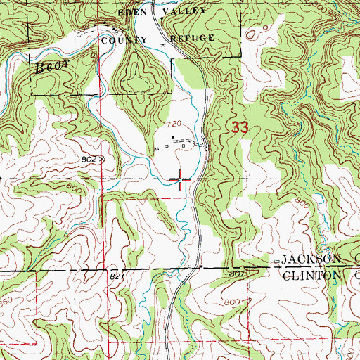 Topographic Map of Rat Run, IA