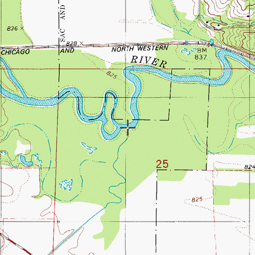 Topographic Map of Raven Creek, IA