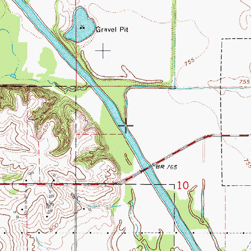 Topographic Map of Reasnor Creek, IA