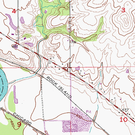 Topographic Map of Reveal School, IA