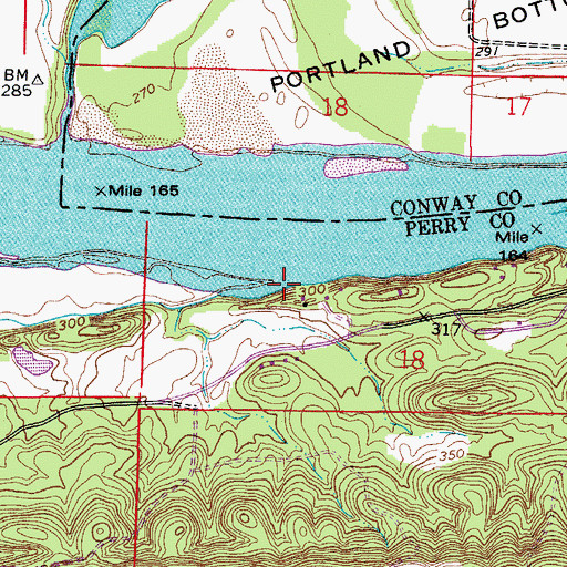 Topographic Map of Ballard Creek, AR